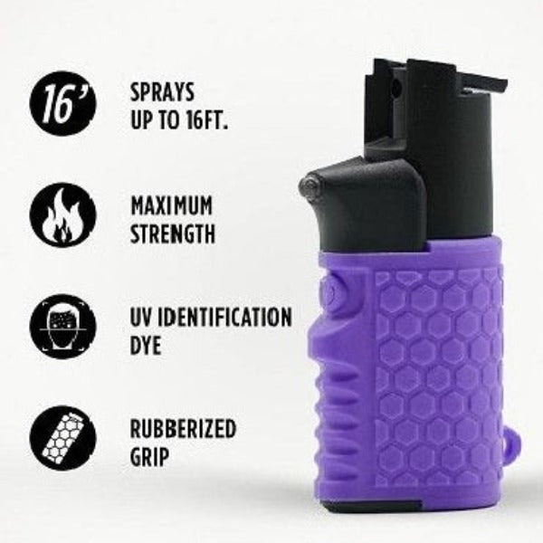 Light 'Em Up Pepper Spray and Flashlight Combo Keyring Pepper Spray - Tophatter Daily Deals
