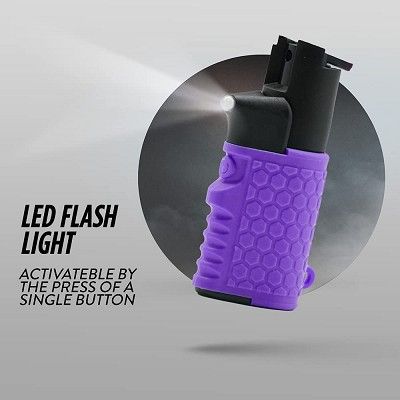 Light 'Em Up Pepper Spray and Flashlight Combo Keyring Pepper Spray - Tophatter Daily Deals