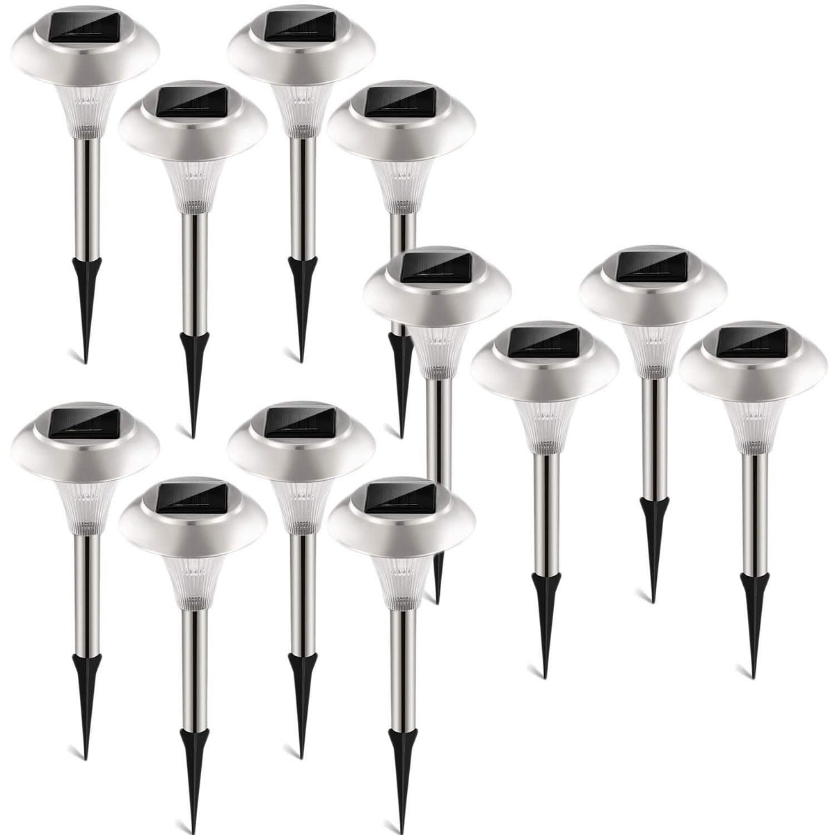 Lights Color Changing Landscape Solar Lamps 12-Pieces Outdoor Lighting - Tophatter Daily Deals