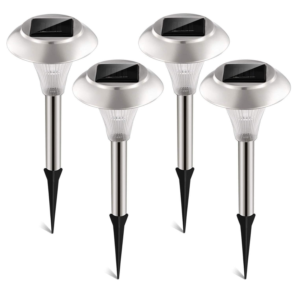 Lights Color Changing Landscape Solar Lamps 4-Pieces Outdoor Lighting - Tophatter Daily Deals