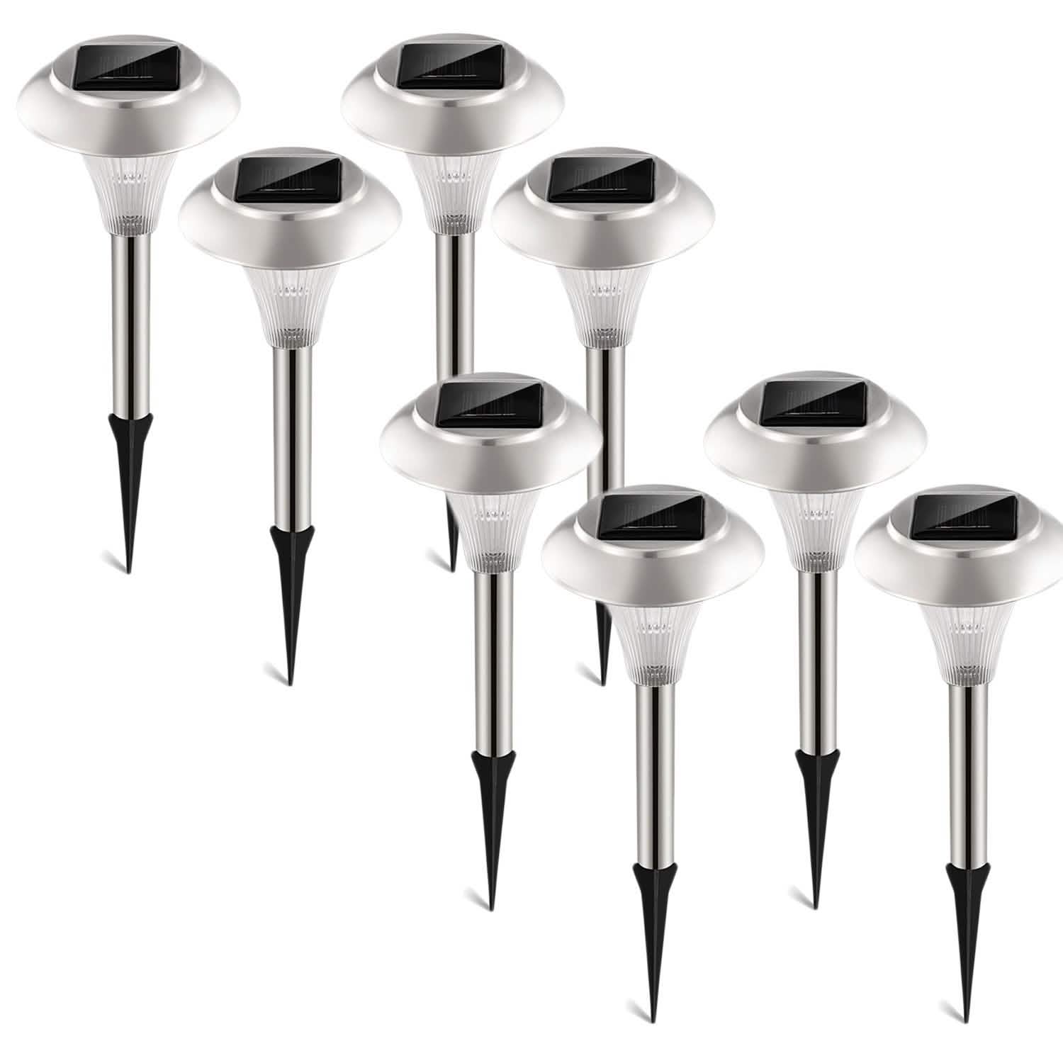 Lights Color Changing Landscape Solar Lamps 8-Pieces Outdoor Lighting - Tophatter Daily Deals