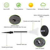Lights Color Changing Landscape Solar Lamps Outdoor Lighting - Tophatter Daily Deals