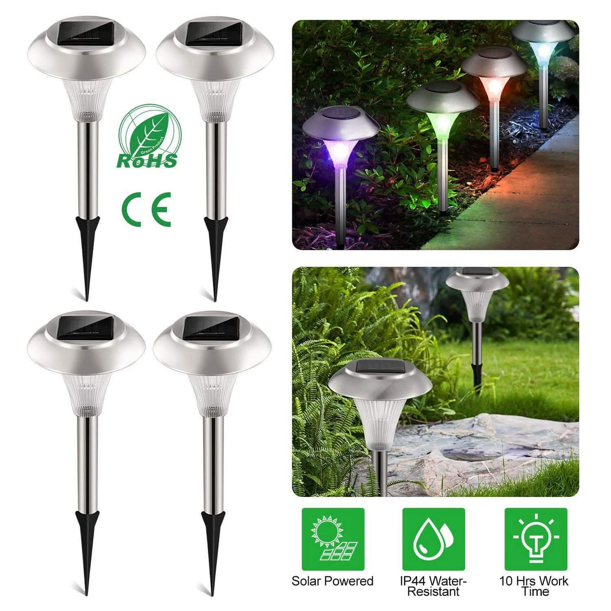 Lights Color Changing Landscape Solar Lamps Outdoor Lighting - Tophatter Daily Deals