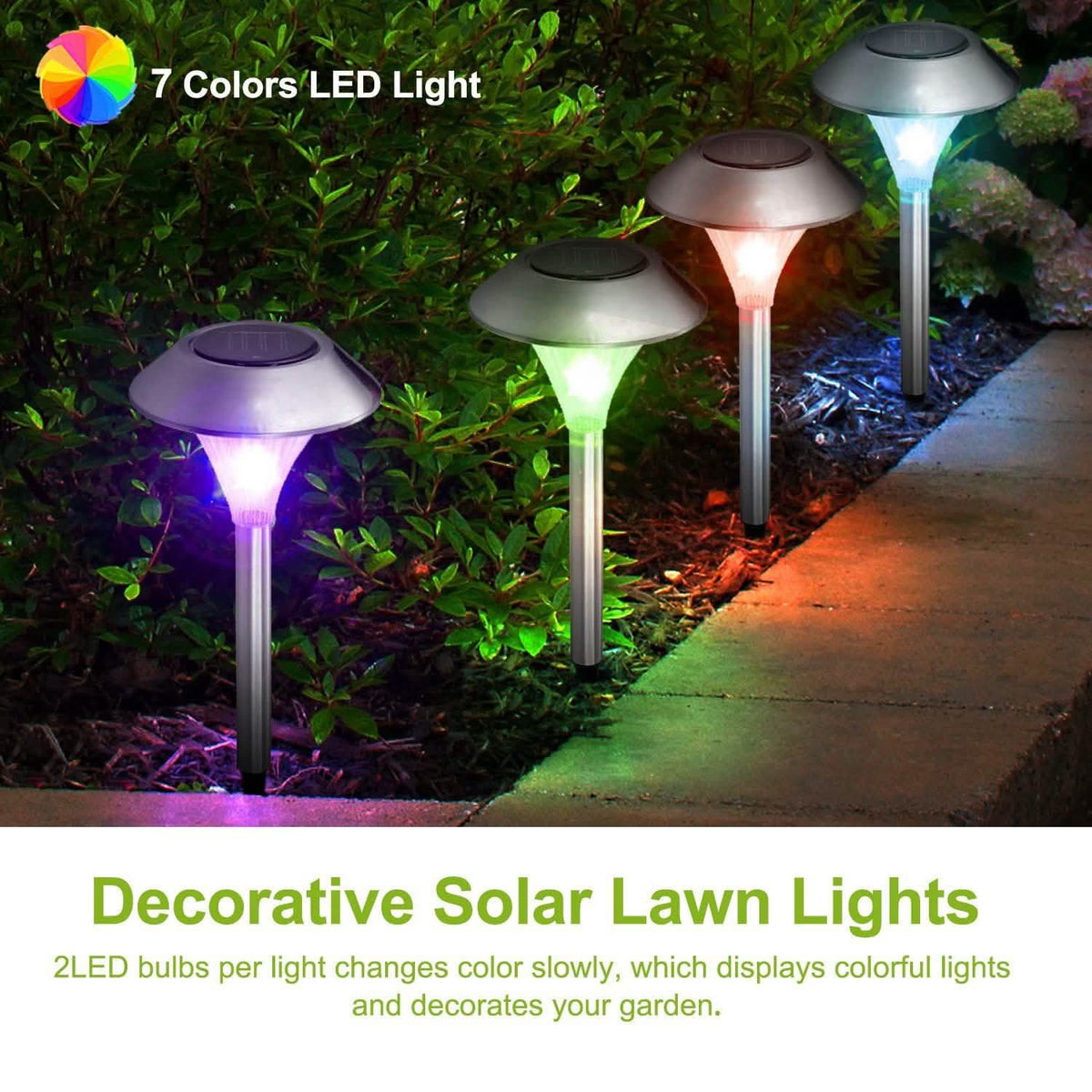 Lights Color Changing Landscape Solar Lamps Outdoor Lighting - Tophatter Daily Deals