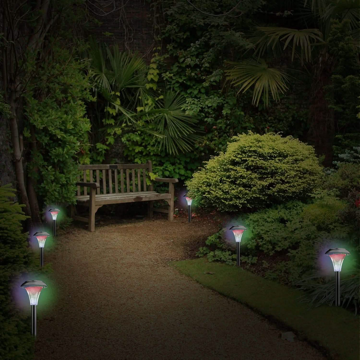 Lights Color Changing Landscape Solar Lamps Outdoor Lighting - Tophatter Daily Deals