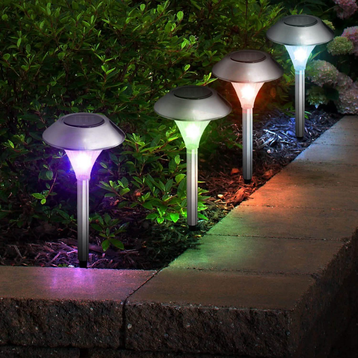 Lights Color Changing Landscape Solar Lamps Outdoor Lighting - Tophatter Daily Deals