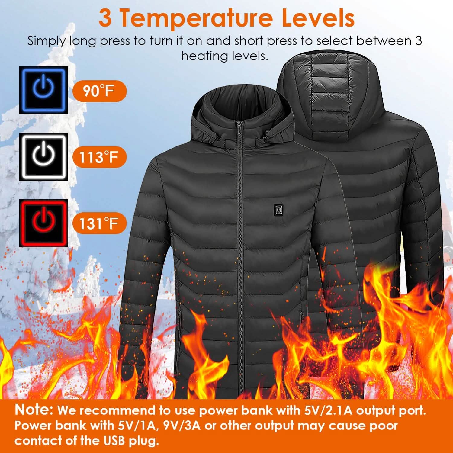 Lightweight Electric Heated Jacket Men's Outerwear - Tophatter Daily Deals