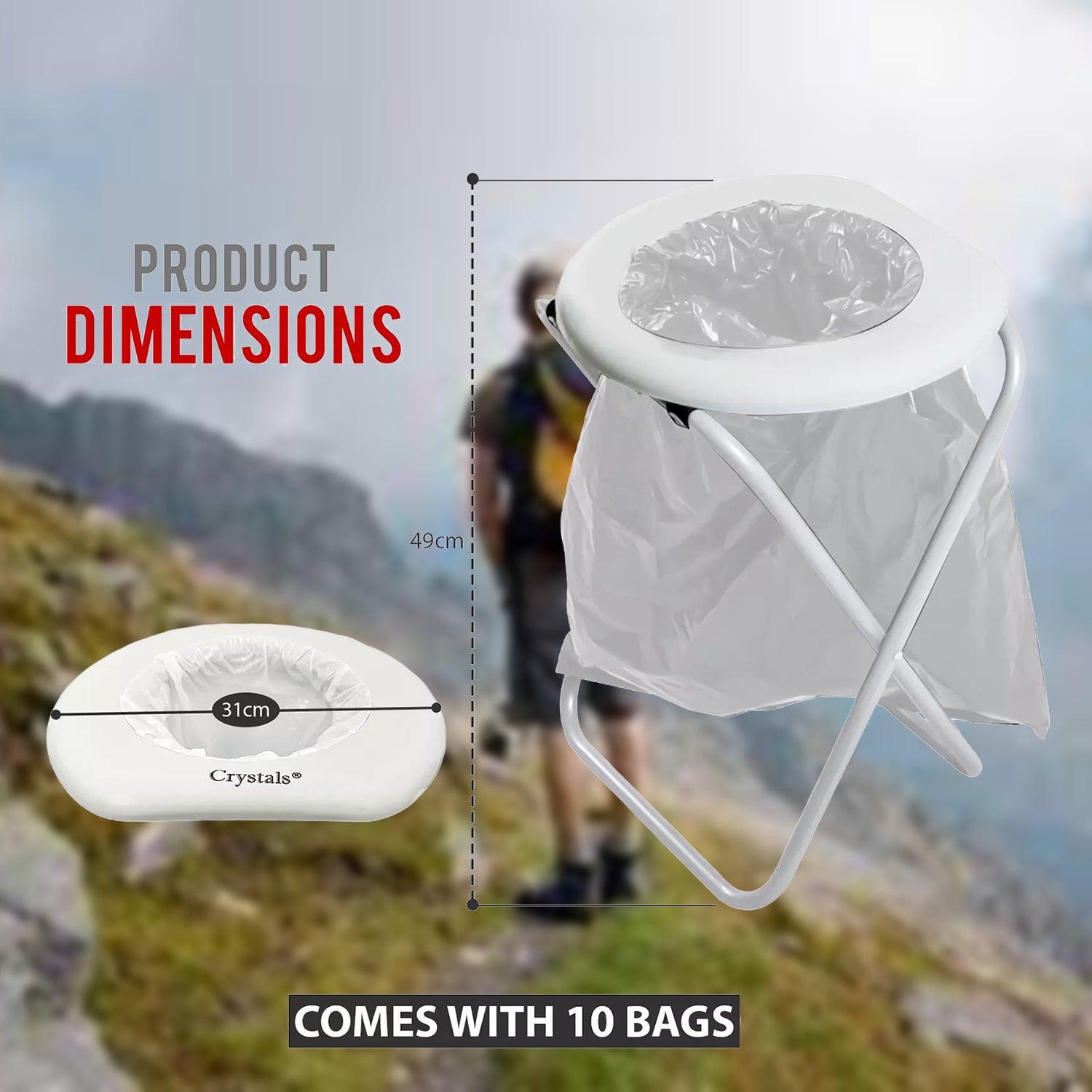 Folding Commode Chair - Portable Toilet Chair Camping Travel Park Fishing Outdoors Seat Accessories - Tophatter Daily Deals