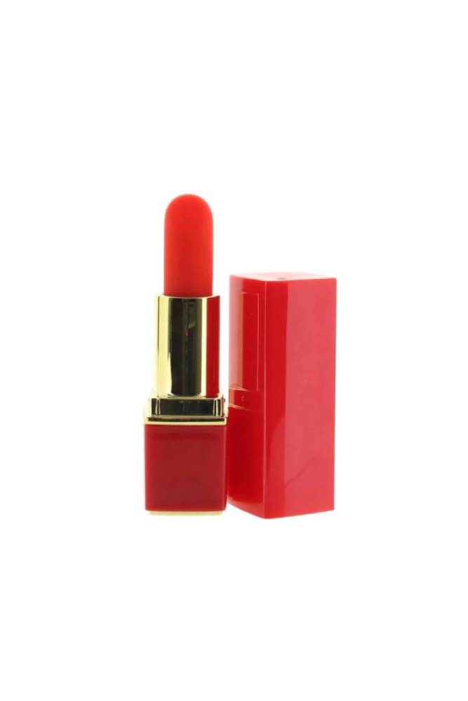 Cousins Group - Pink Pussycat - Rechargeable Lipstick Vibrator - Red/Gold Sex Toy - Tophatter Daily Deals