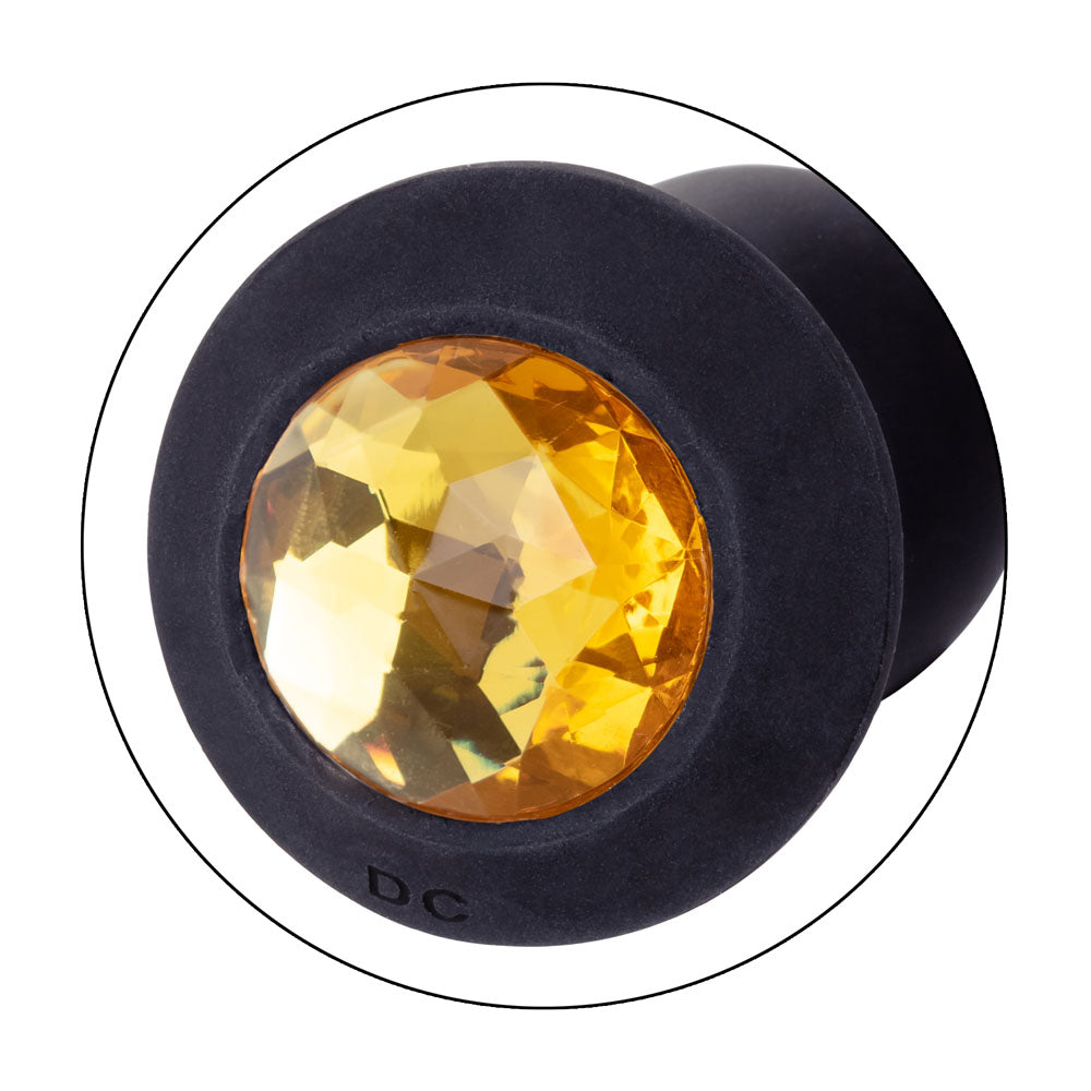 Naughty Bits Shake Your Ass Petite Black Vibrating Butt Plug with Gemstone Button > Anal Range > Jewel Butt Plugs - Tophatter Daily Deals