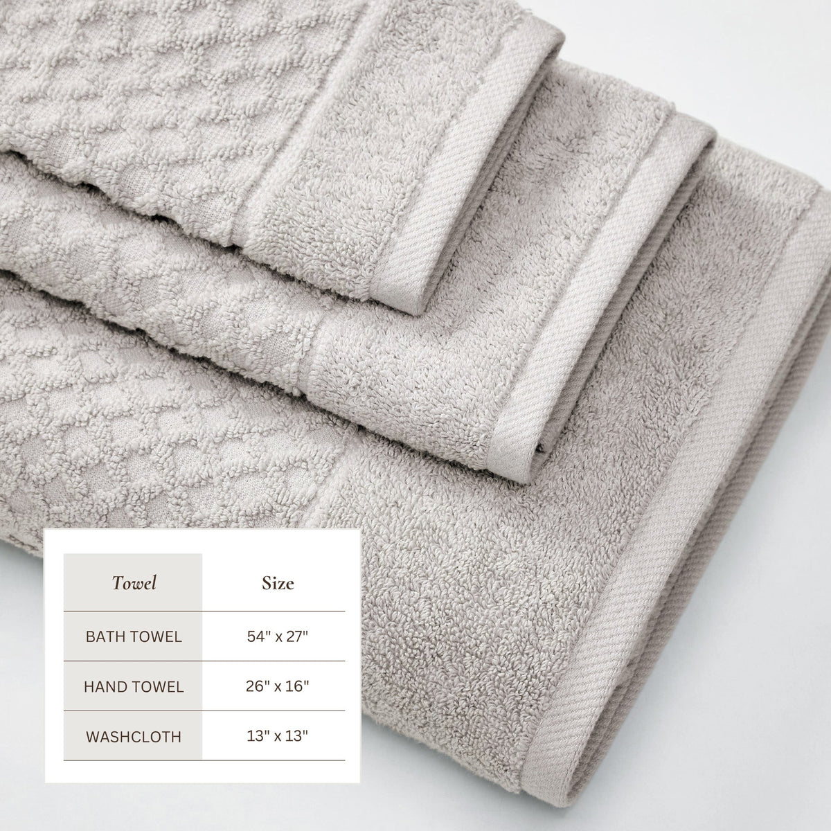 Cotton Diamond Waffle Weave Bath Towel Set - Grayson Collection Bath - Tophatter Daily Deals