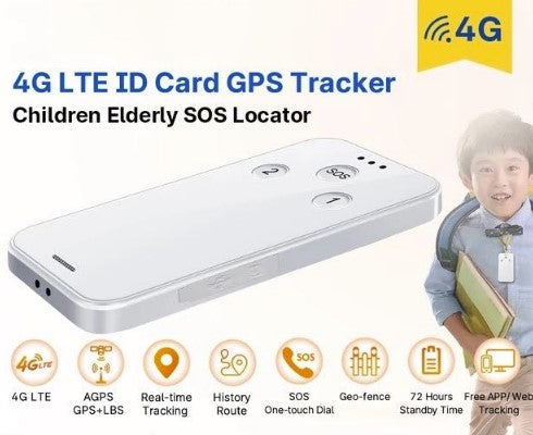 4G Elder-Student ID Card GPS Tracker 4G Personal SOS Alarm. - Tophatter Daily Deals