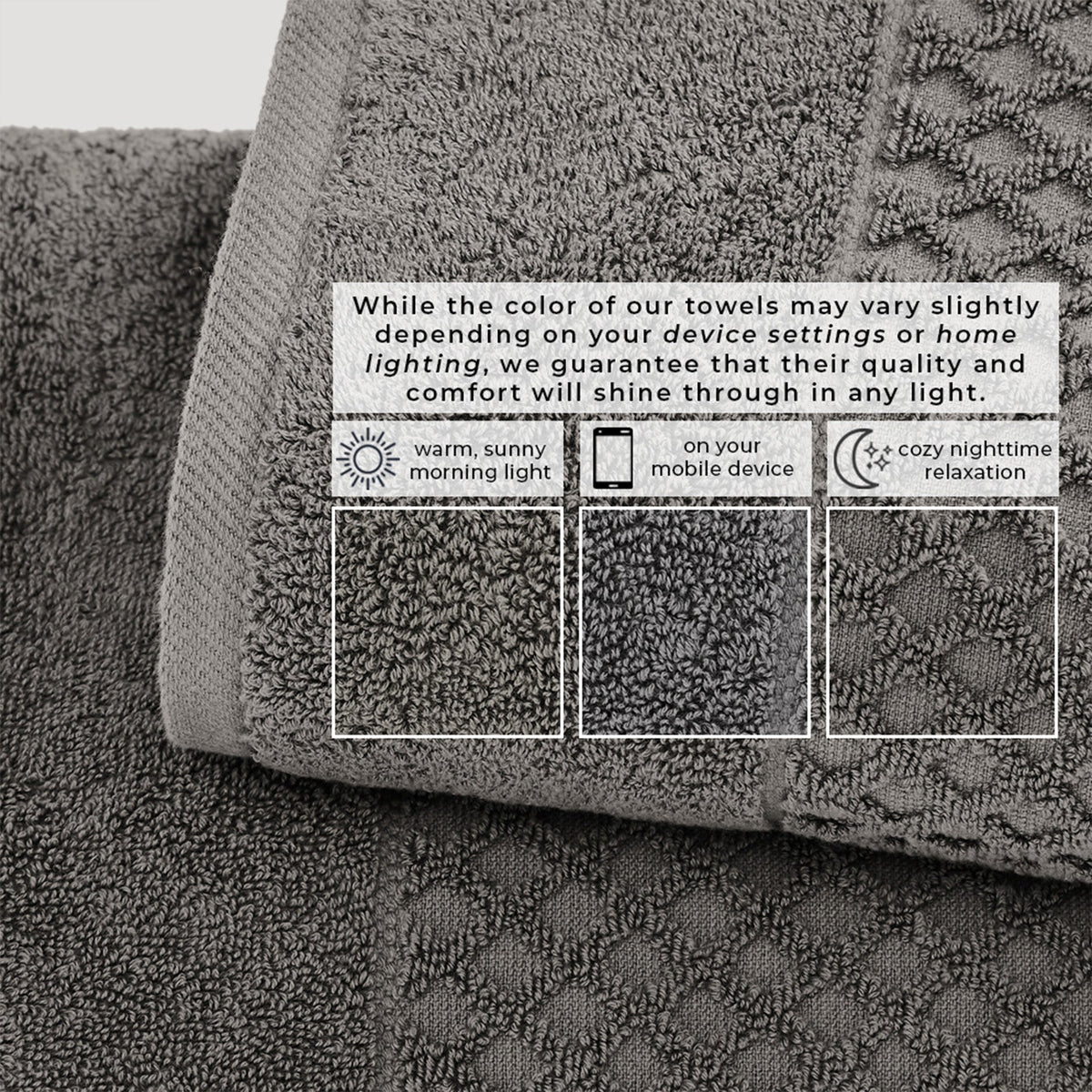 Cotton Diamond Waffle Weave Bath Towel Set - Grayson Collection Bath - Tophatter Daily Deals