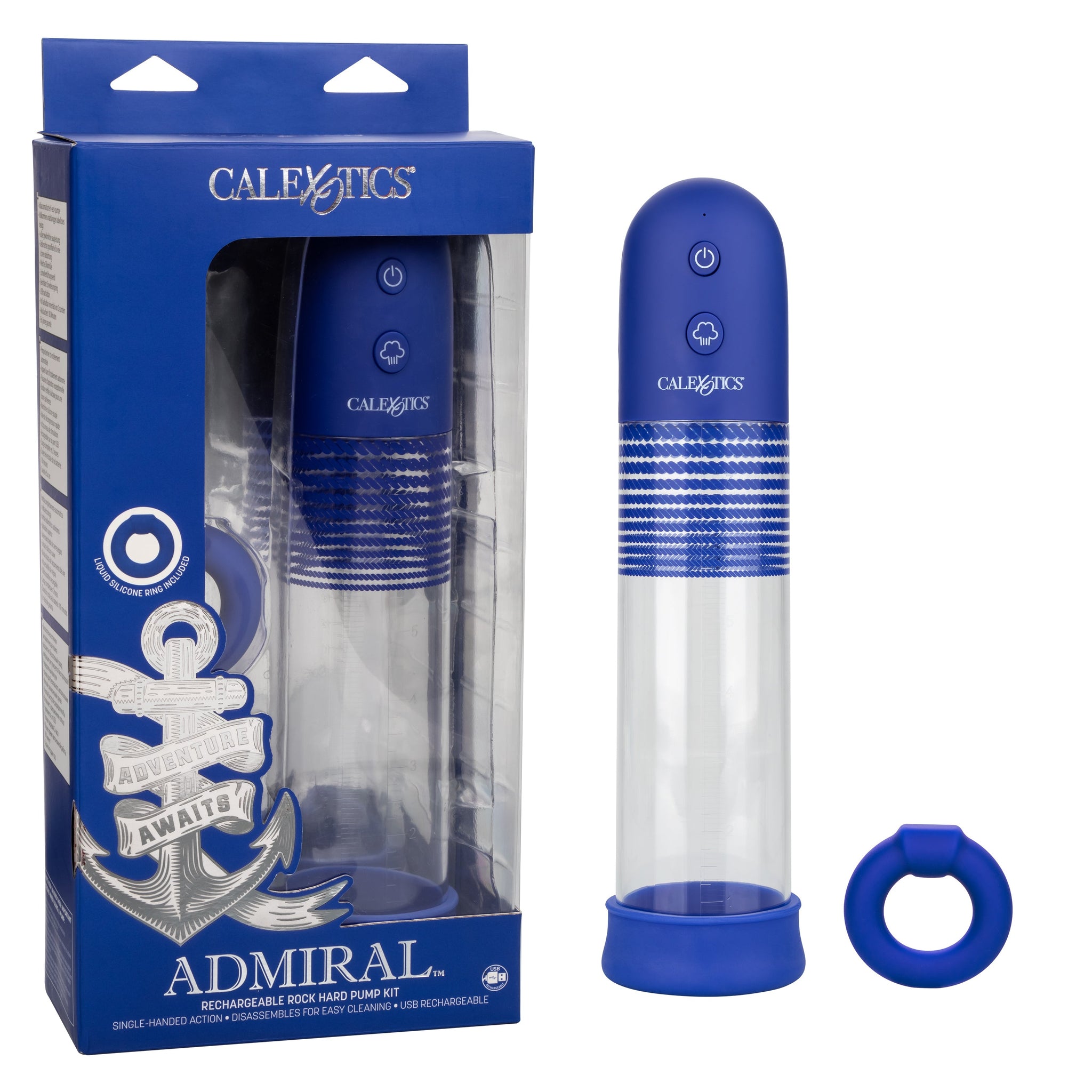 Admiral Rechargeable Automatic Pump Kit – Sleek Rechargeable Penis Pump > Pumps > Penis Pumps Electric - Tophatter Daily Deals