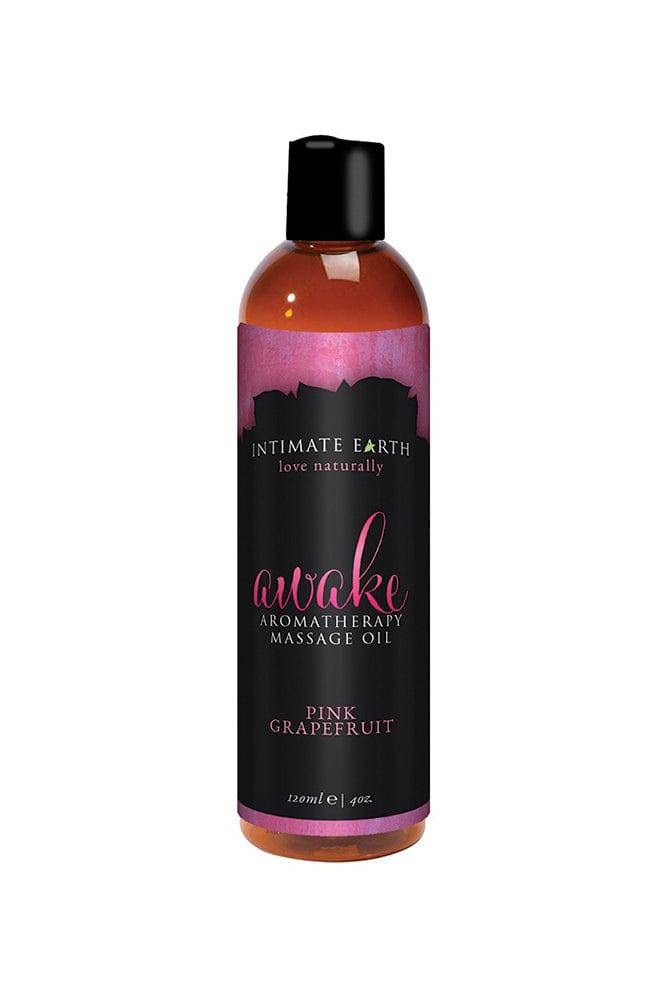 Intimate Earth - Aromatherapy Massage Oil - Awake - Black Pepper & Pink Grapefruit - 4oz Liquid - Tophatter Daily Deals