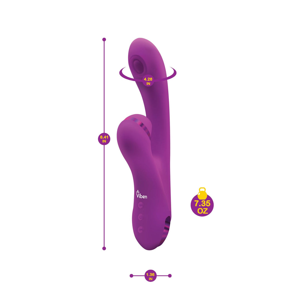 Viben Dazzle Thumping Rabbit in Berry > Vibrators > Ladies > Rabbit - Tophatter Daily Deals