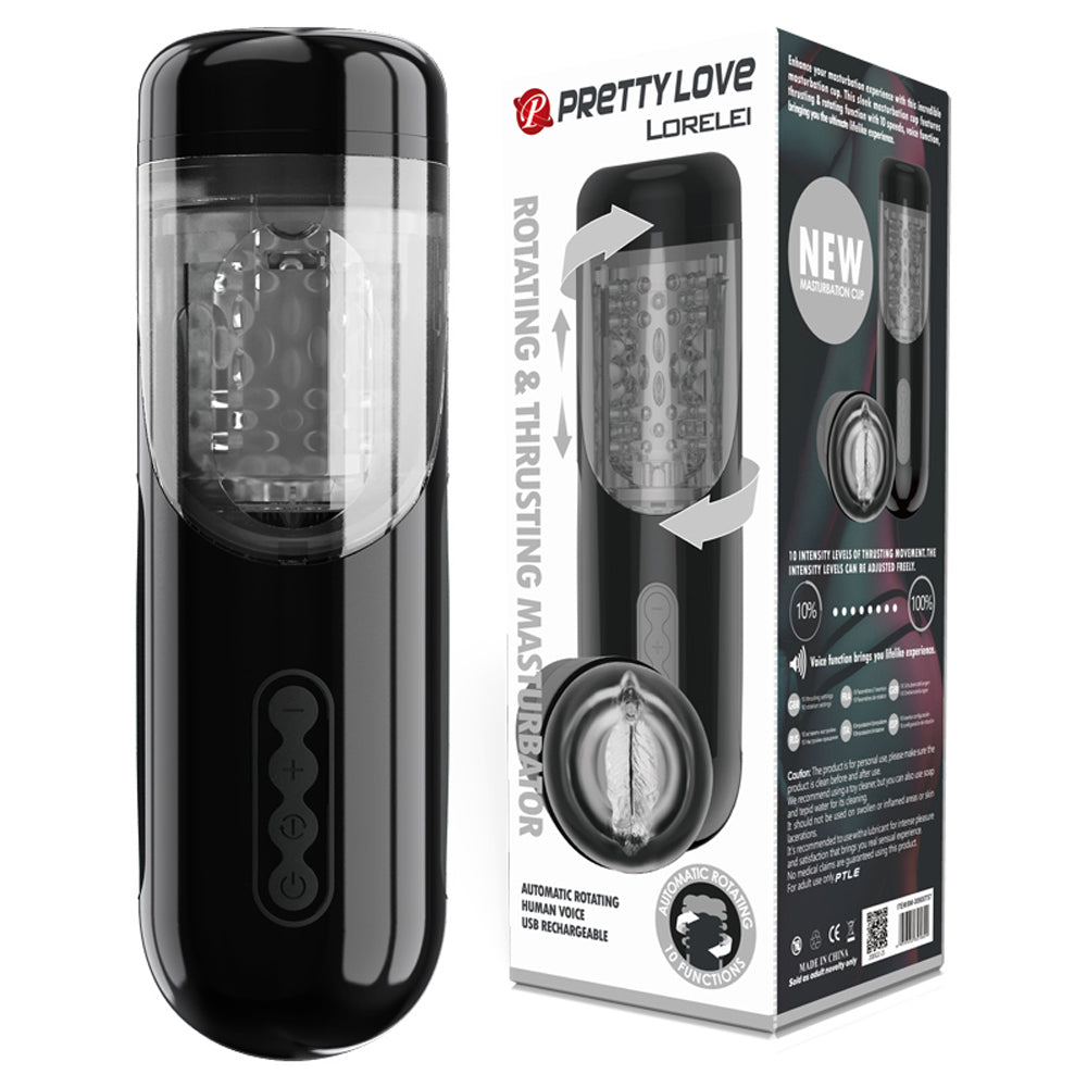 Pretty Love Lorelei – Rotating and Thrusting Male Masturbator with 10 Speeds > Sex Toys For Men > Masturbators > Vibrating - Tophatter Daily Deals