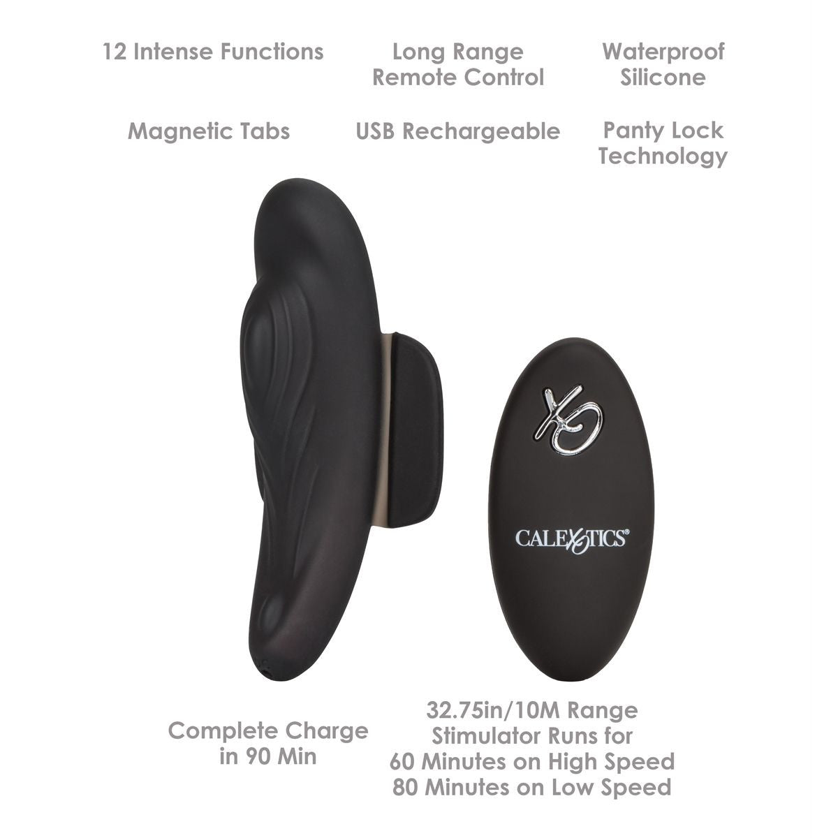 Lock-N-Play Remote Panty Teaser Vibrator in Black Panty Vibrator - Tophatter Daily Deals