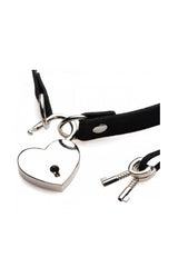 XR Brands - Master Series - Lock-It Heart Choker with Key - Black BDSM - Tophatter Daily Deals