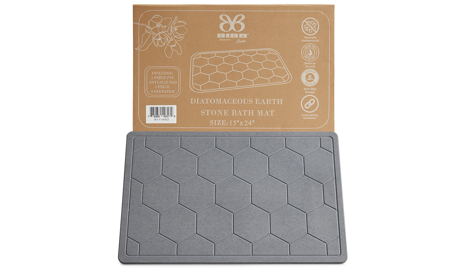 Bibb Home Diatomaceous Earth Stone Bath Mat Drying Mat - Tophatter Daily Deals