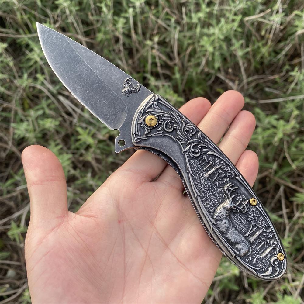 Reindeer Folding Knife - Tophatter Daily Deals