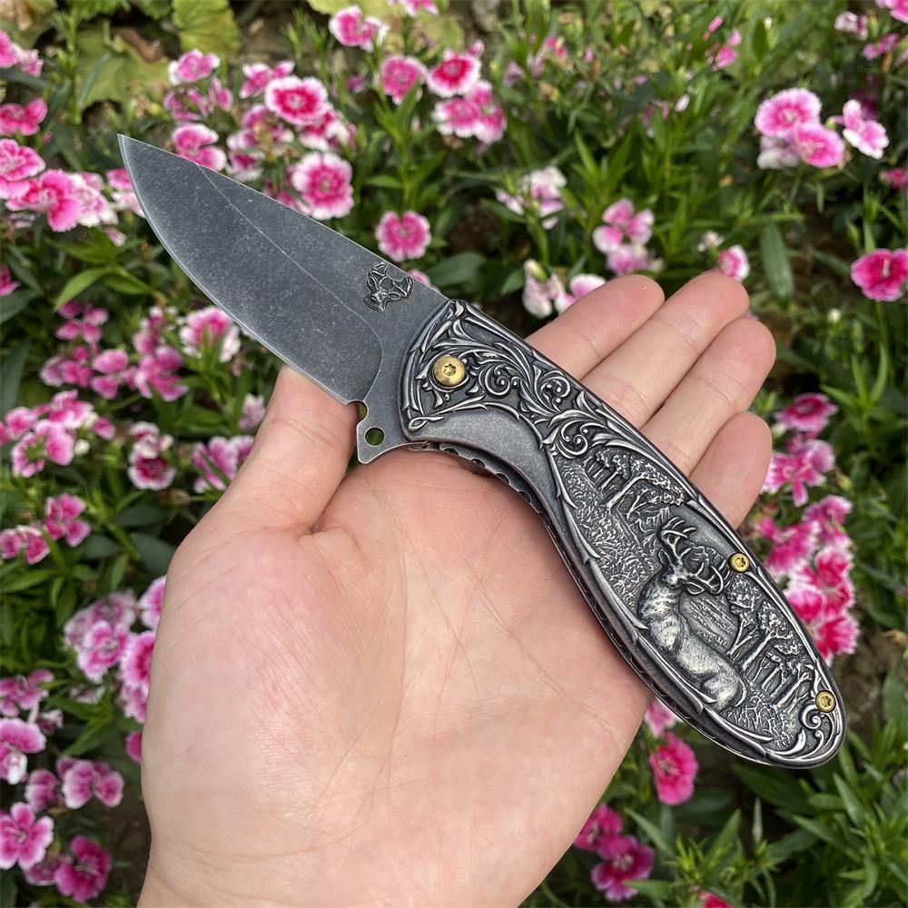 Reindeer Folding Knife - Tophatter Daily Deals