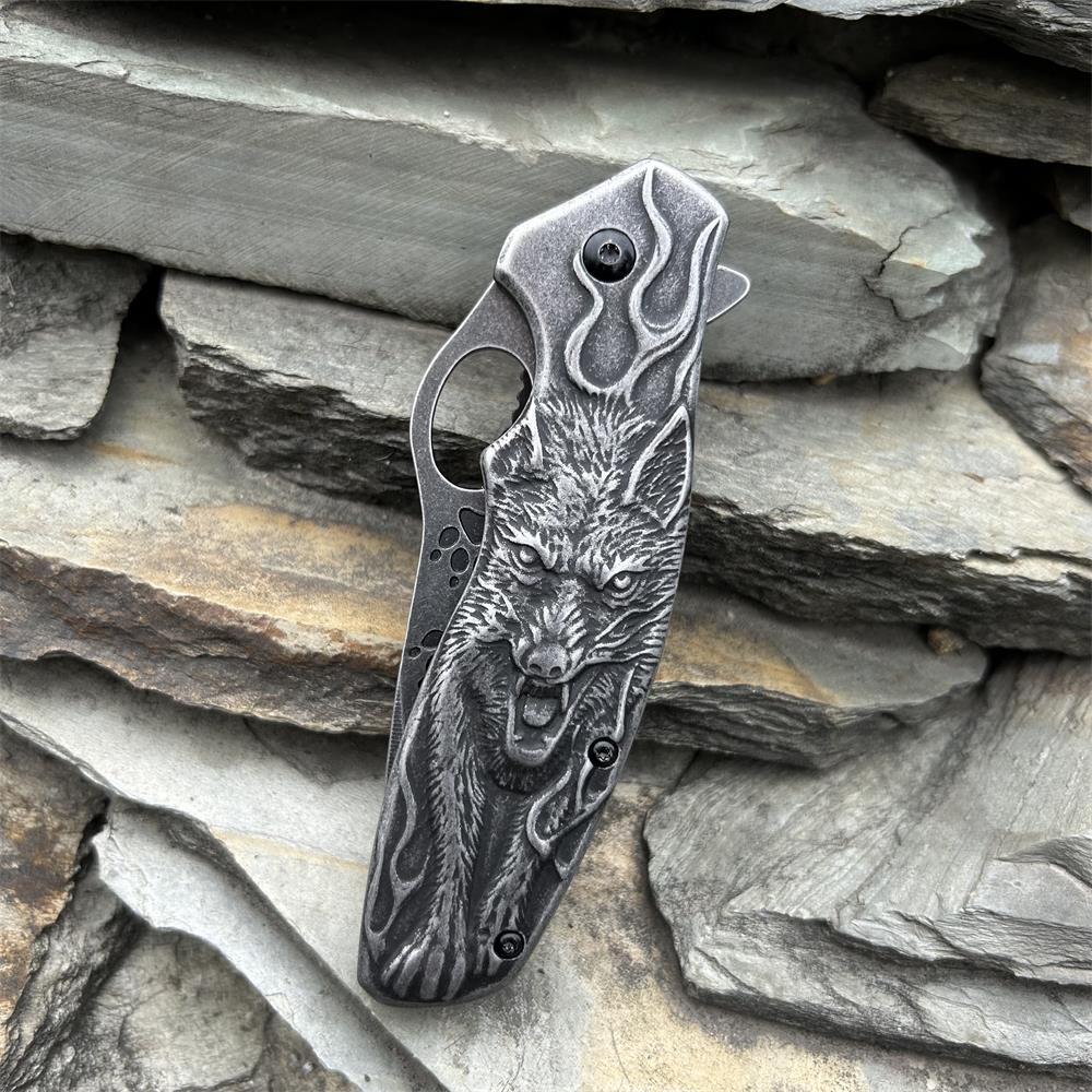 Lone Wolf Pocket Folding Knife - Tophatter Daily Deals