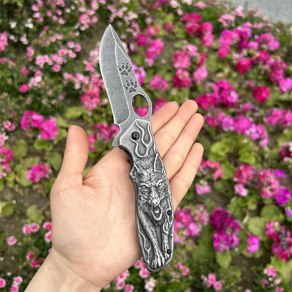 Lone Wolf Pocket Folding Knife - Tophatter Daily Deals