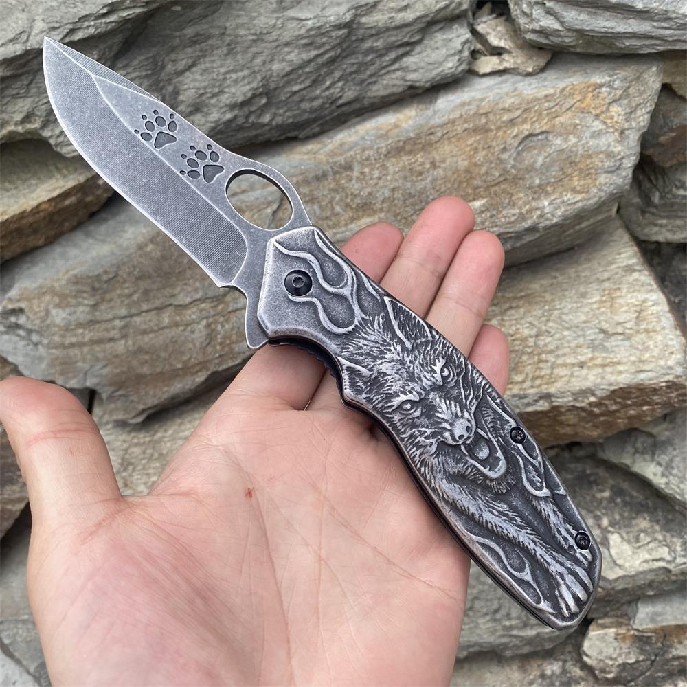 Lone Wolf Pocket Folding Knife - Tophatter Daily Deals