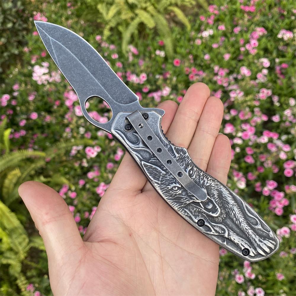 Lone Wolf Pocket Folding Knife - Tophatter Daily Deals