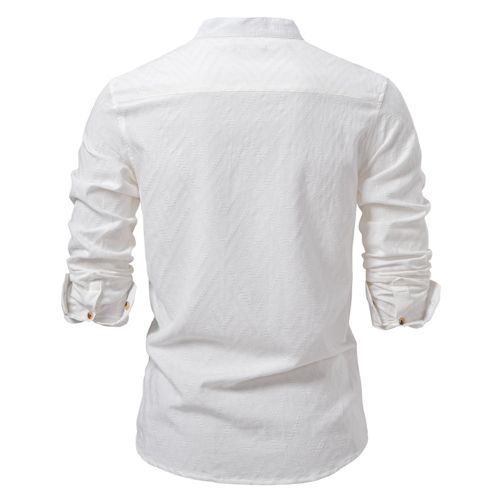 Casual Long Sleeve Shirt For Men Men's Clothing - Tophatter Daily Deals