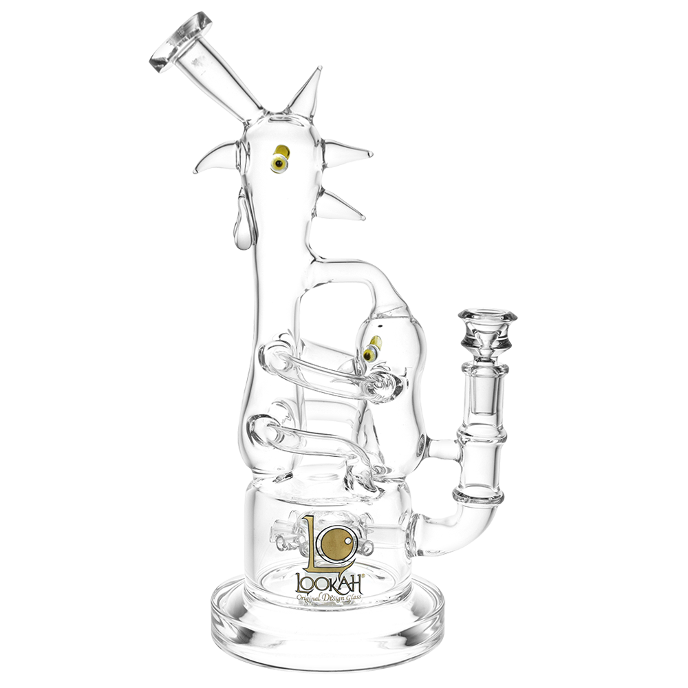 Lookah Chicken Recycler Bong Transparent Clear Glass Bongs - Tophatter Daily Deals