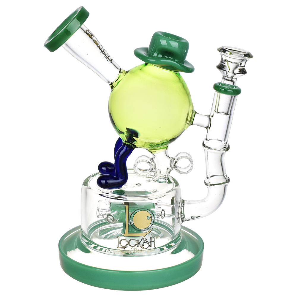 Lookah Dancing Hat Bong Opaque Dark Green Glass Bongs - Tophatter Daily Deals