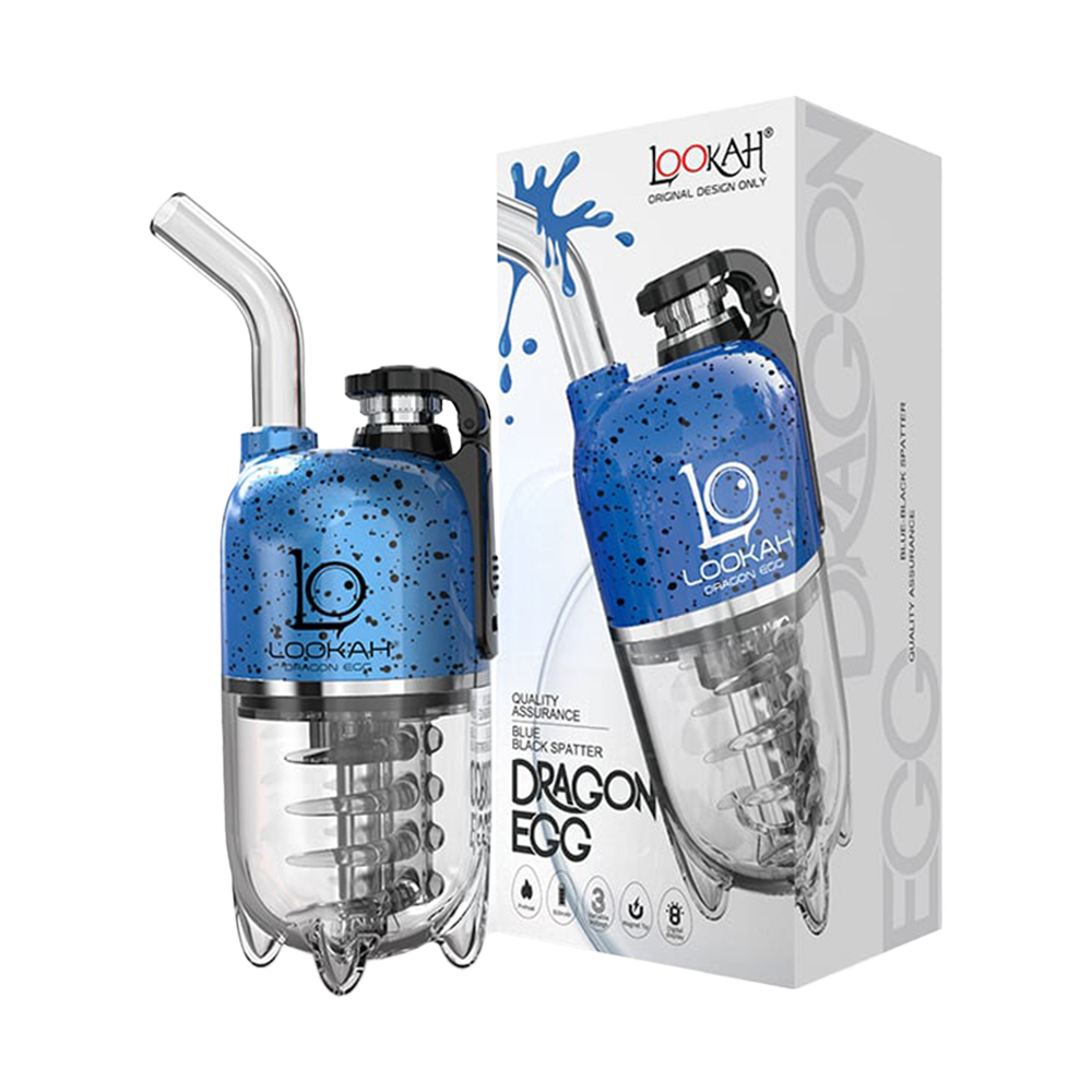 Lookah Dragon Egg Electric Dab Rig Lookah Blue Black Spatter Vaporizers - Tophatter Daily Deals