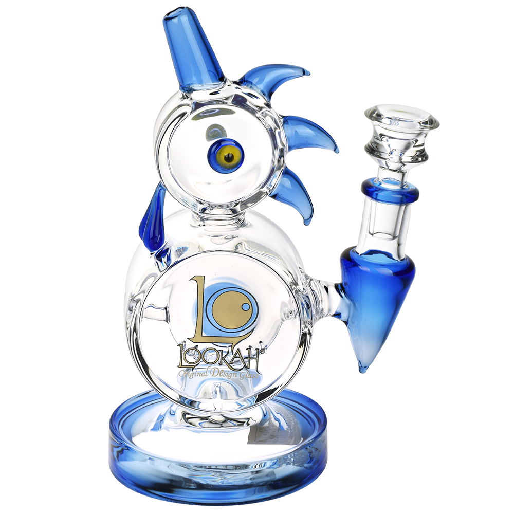 Lookah Rooster Bong Transparent Blue Glass Bongs - Tophatter Daily Deals