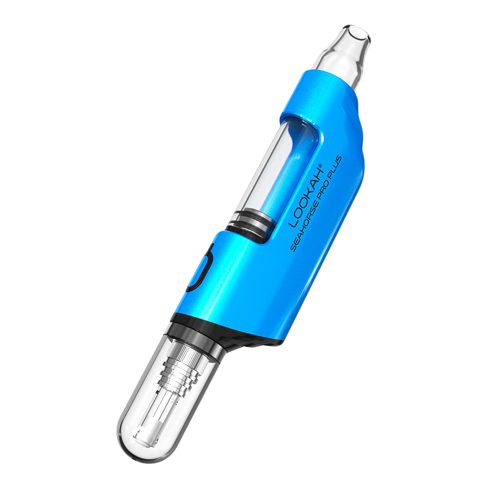 Lookah Seahorse Pro Plus Electric Dab Straw Lookah Blue Vaporizers - Tophatter Daily Deals