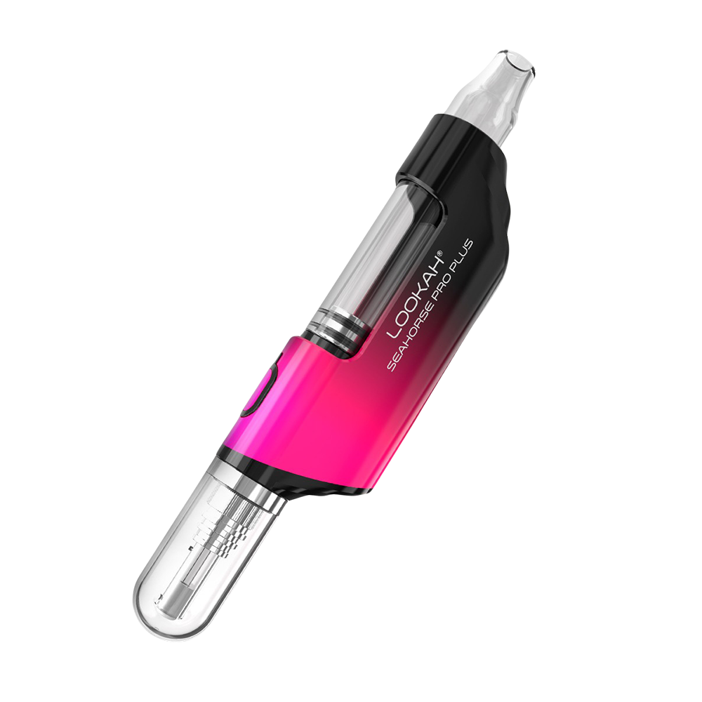Lookah Seahorse Pro Plus Electric Dab Straw Lookah Pink Black Gradient Vaporizers - Tophatter Daily Deals