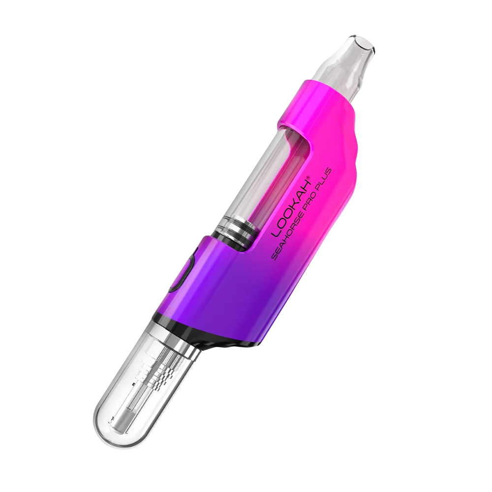 Lookah Seahorse Pro Plus Electric Dab Straw Lookah Purple Pink Gradient Vaporizers - Tophatter Daily Deals