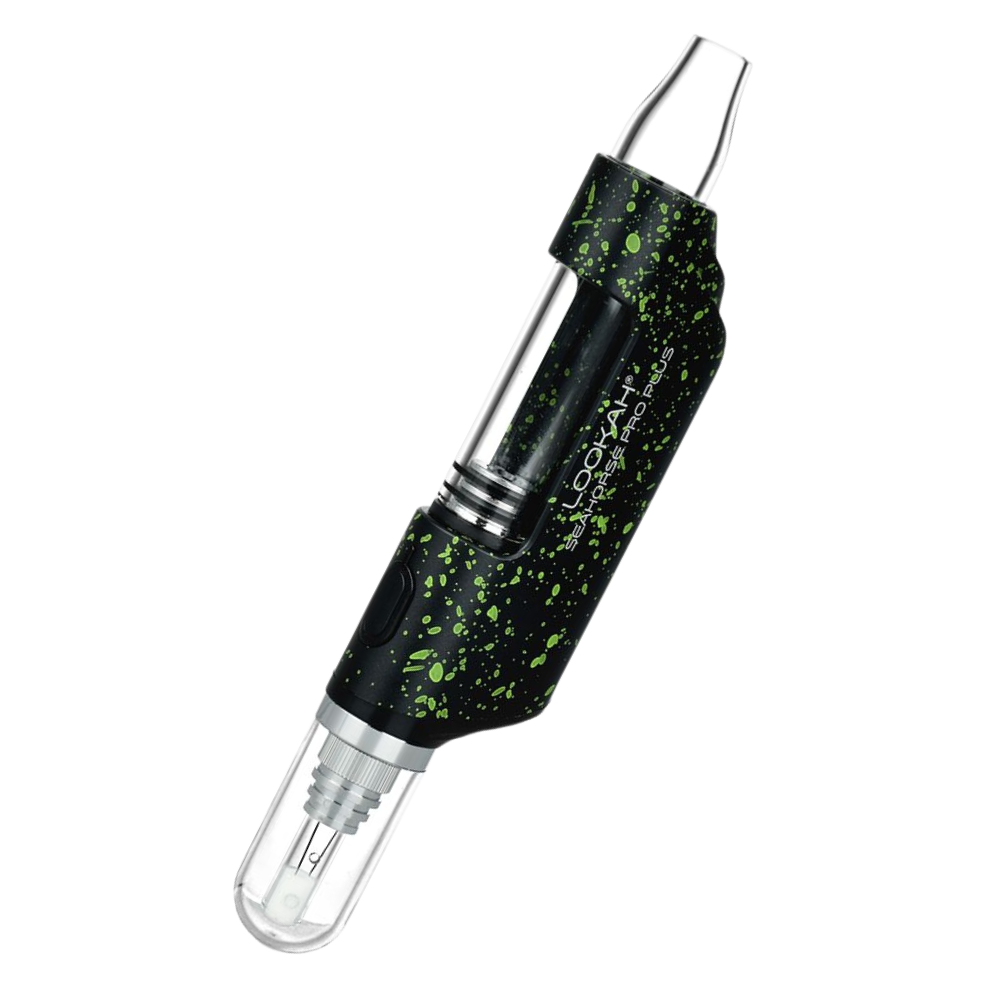 Lookah Seahorse Pro Plus Electric Dab Straw Lookah Black Green Spatter Vaporizers - Tophatter Daily Deals
