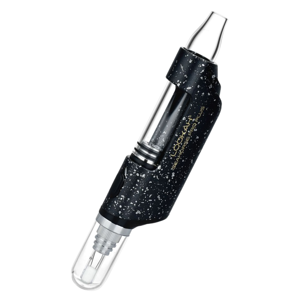Lookah Seahorse Pro Plus Electric Dab Straw Lookah Black Silver Spatter Vaporizers - Tophatter Daily Deals