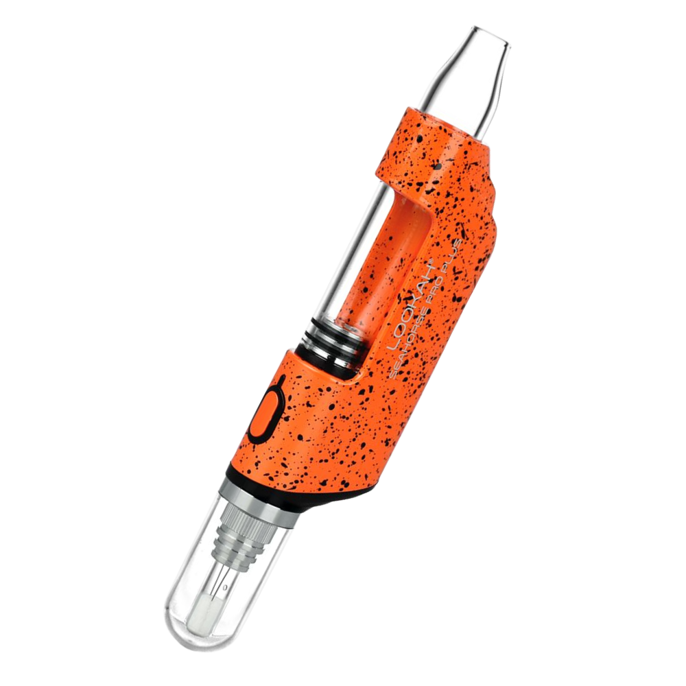 Lookah Seahorse Pro Plus Electric Dab Straw Lookah Orange Black Spatter Vaporizers - Tophatter Daily Deals