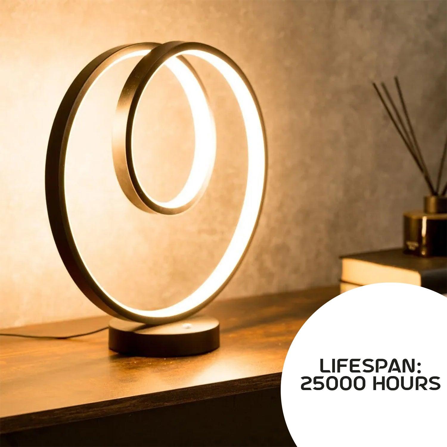 Living Room Table Lamp - Black Loop Table Lamp Touch Light Integrated Led Warm White Bedside Living Room Home - Tophatter Daily Deals