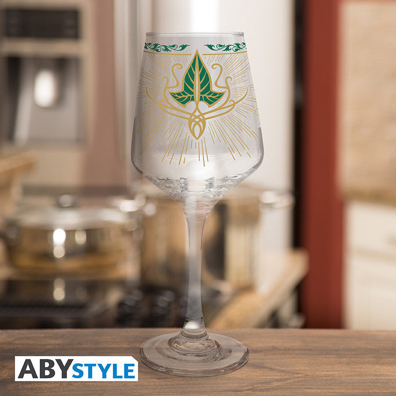 The Lord of the Rings - Lorien Leaf Stemmed Glass Glassware - Tophatter Daily Deals