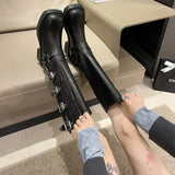 Elegant Low Heel Trend Punk Gothic Rock Boots Boots - Tophatter Daily Deals