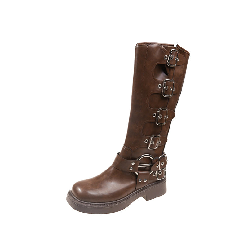 Elegant Low Heel Trend Punk Gothic Rock Boots Boots - Tophatter Daily Deals