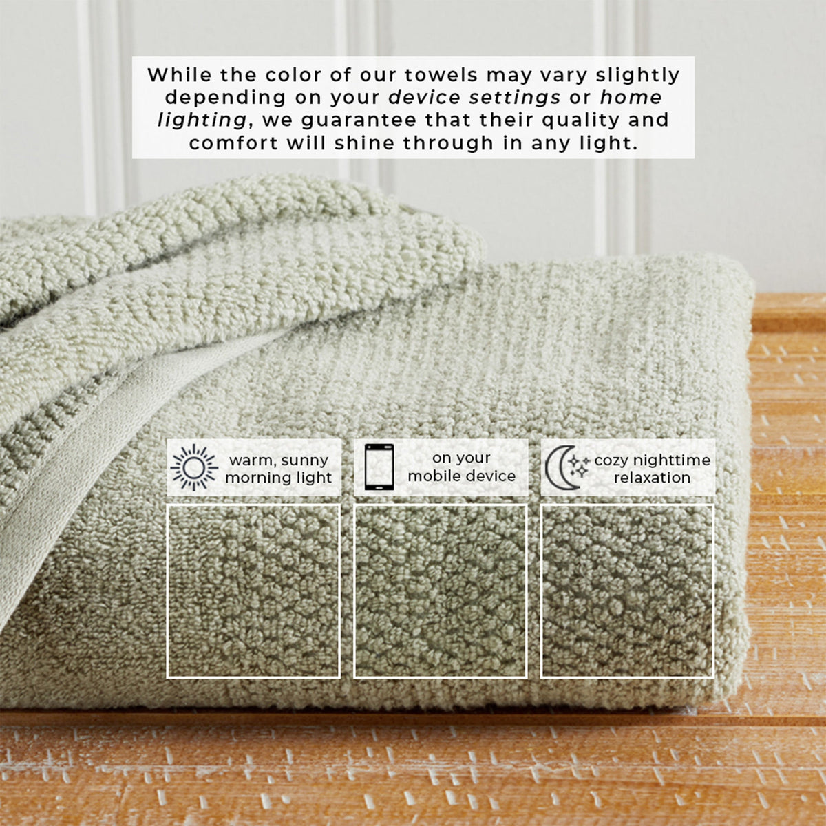 100% Cotton Woven Texture Bath Towel Set - Marbella Collection Bath - Tophatter Daily Deals