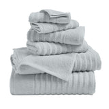 Luxury Combed Cotton Bath Towel Set - Karina Collection 6 Piece Set Light Blue Bath - Tophatter Daily Deals