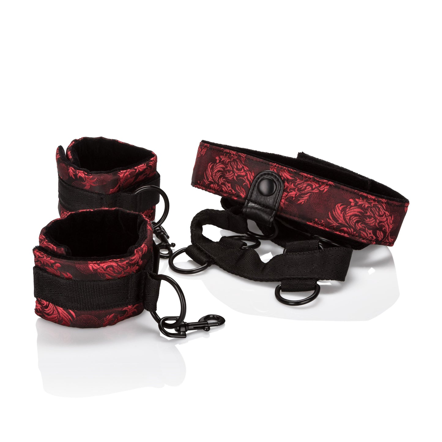 Scandal Collar Body Restraints (Red and Black) – Plush Adjustable Restraints > Bondage Gear > Restraints - Tophatter Daily Deals