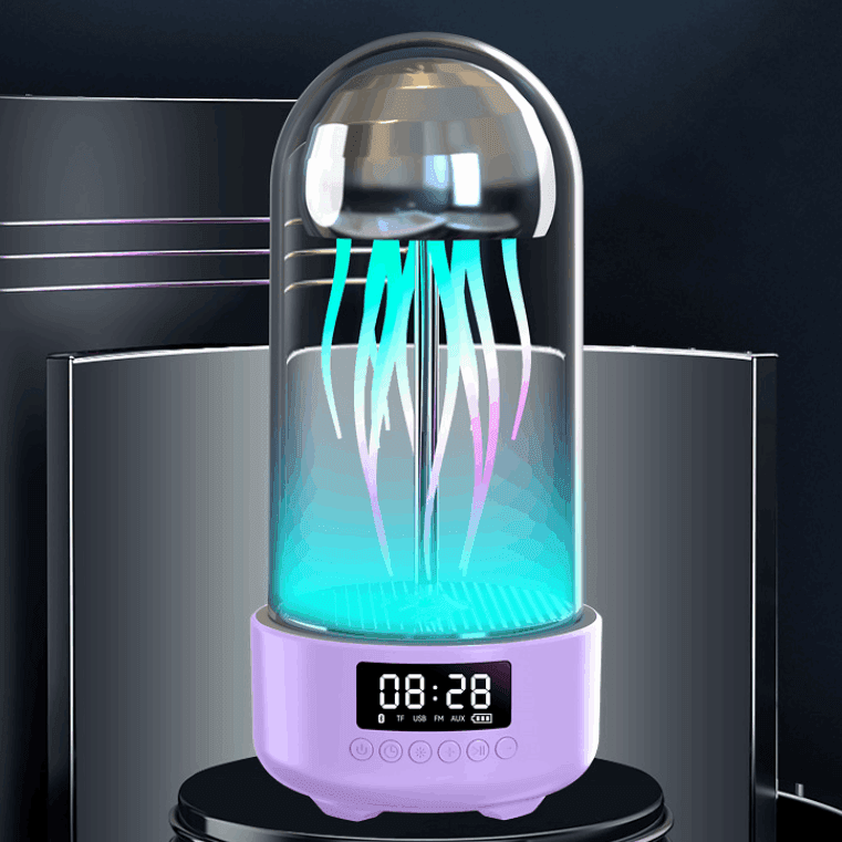 Luminous Jellyfish Lamp With Clock And Bluetooth Speaker 