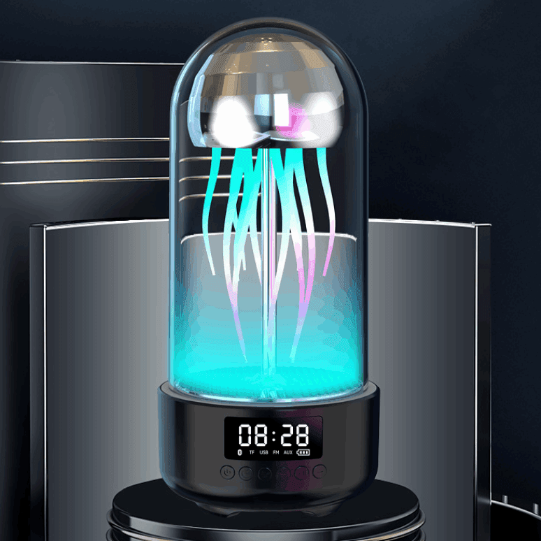 Luminous Jellyfish Lamp With Clock And Bluetooth Speaker 